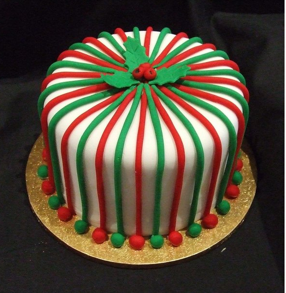 Red and Green Christmas Cake Ideas