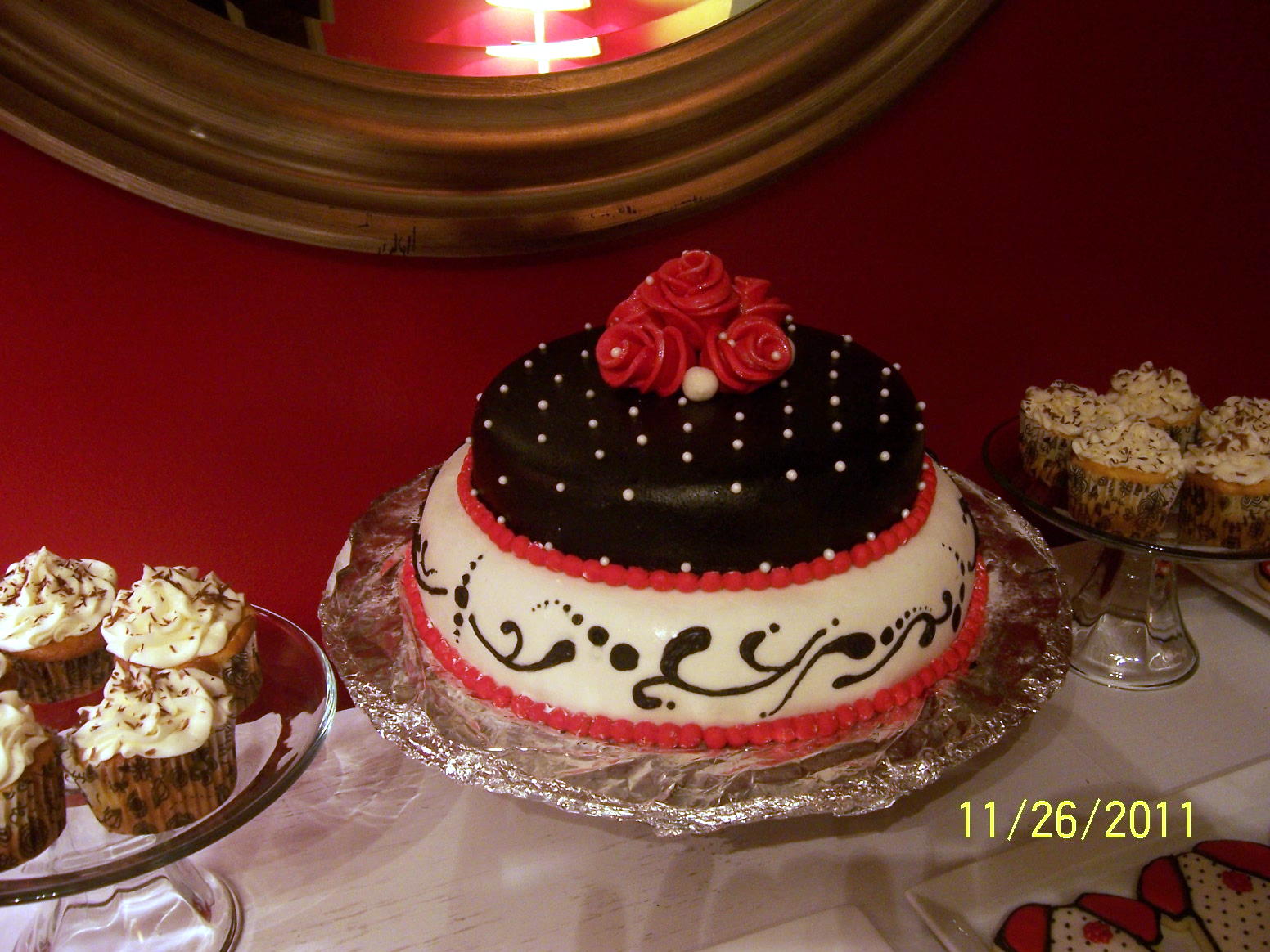 Red Black and White Baby Shower