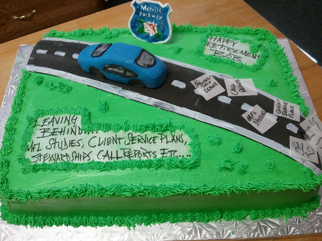 Retirement Cake with Car