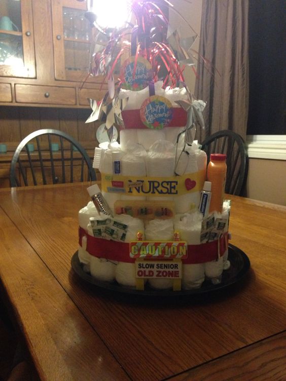 Retirement Diaper Cake