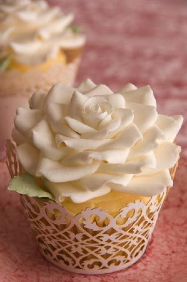 Rose Wedding Cupcakes