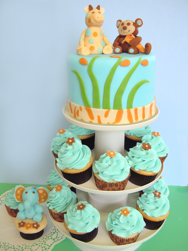 Safari Theme Baby Shower Cake