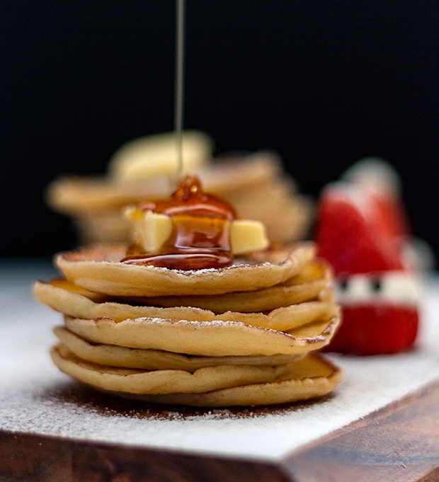 Santa Claus Eating Pancakes