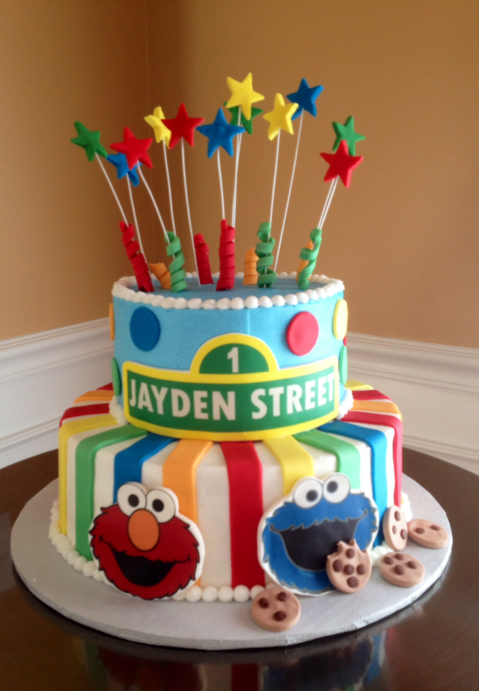 Sesame Street 1st Birthday Cake