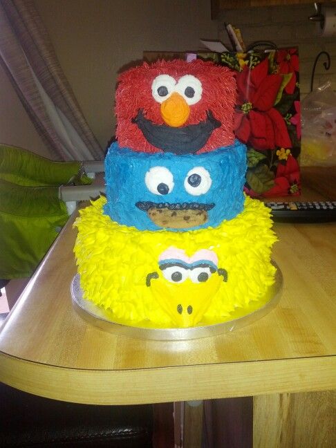 Sesame Street First Birthday Cake