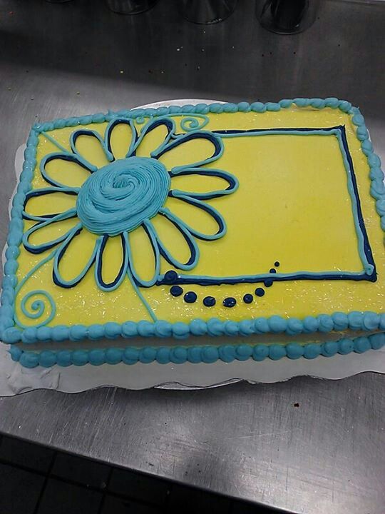 Sheet Cake with Flowers