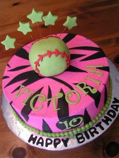 Softball Birthday Cake Ideas