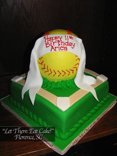 Softball Birthday Cake