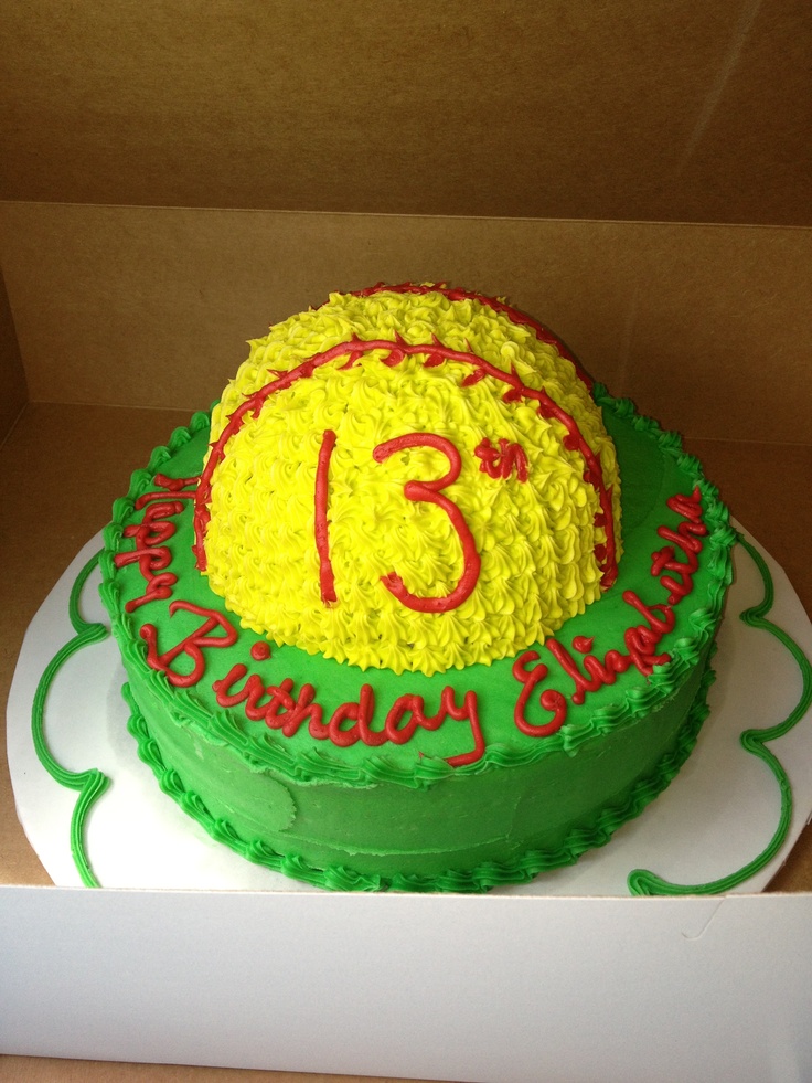 Softball Birthday Cake