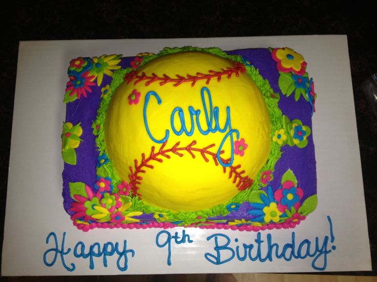 Softball Birthday Cake