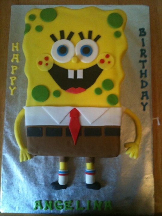 7 Photos of Giant Spongebob Birthday Cakes