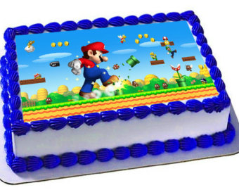 Super Mario Sheet Cake