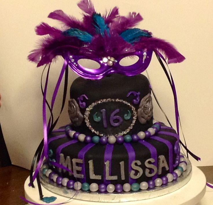 12 Masquerade Sweet Sixteen Cakes Photo Sweet 16 Masquerade Cake