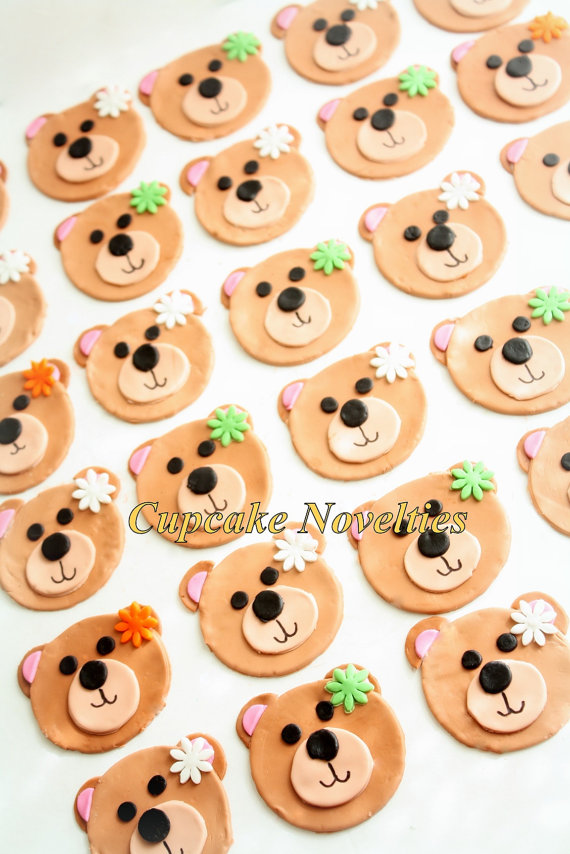 Teddy Bear Cupcake Toppers