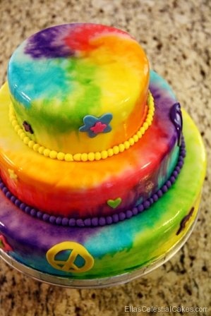 Tie Dye Birthday Cake