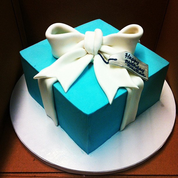 Tiffany Gift Box Birthday Cake