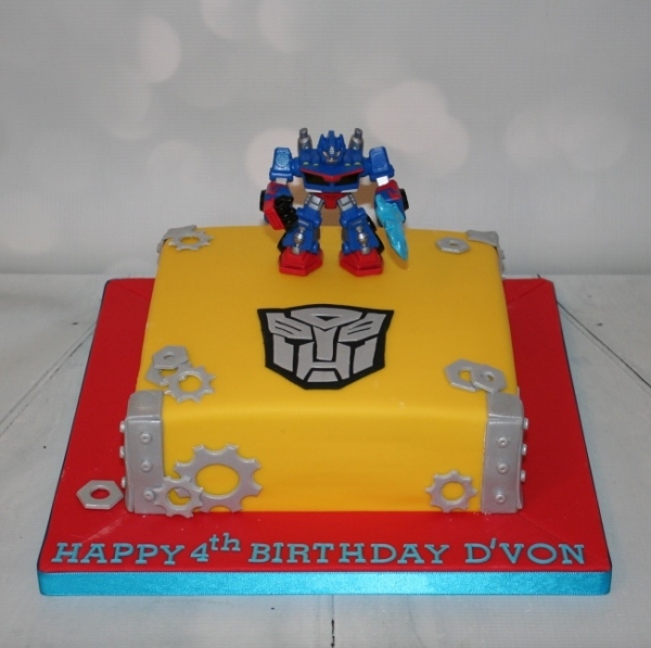 Transformer Birthday Cake Square