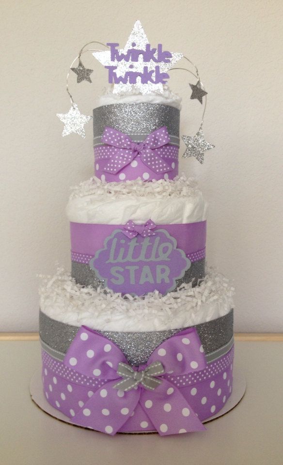 Twinkle Little Star Baby Shower Cake