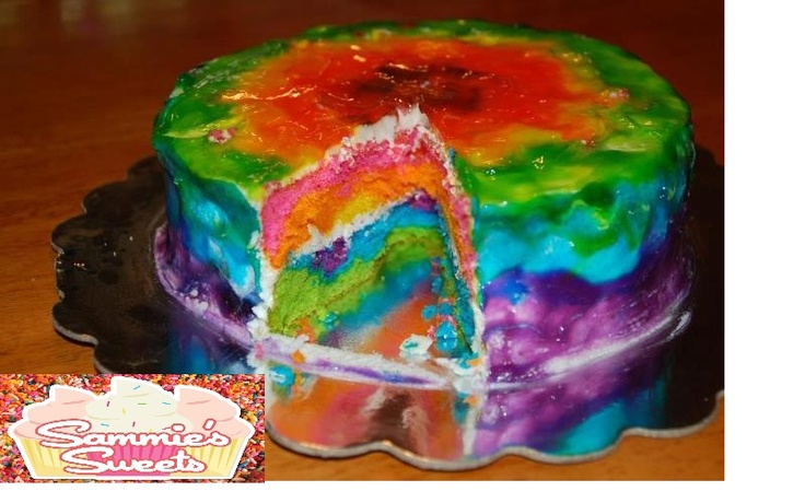 Tye Dye Cake Designs