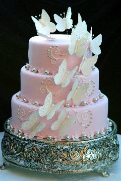 Wedding Cake with Butterflies