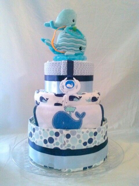 Whale Baby Shower Diaper Cake