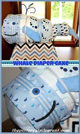 Whale Baby Shower Diaper Cake