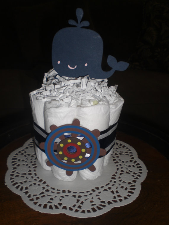 Whale Diaper Centerpiece Baby Shower