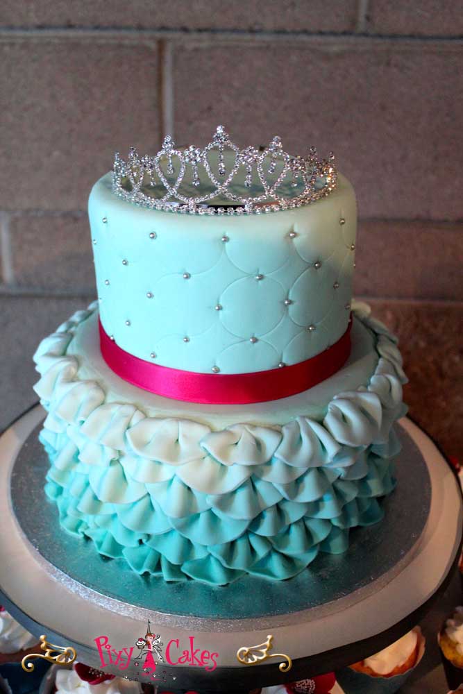 2 Tier Girls Princess Birthday Cake