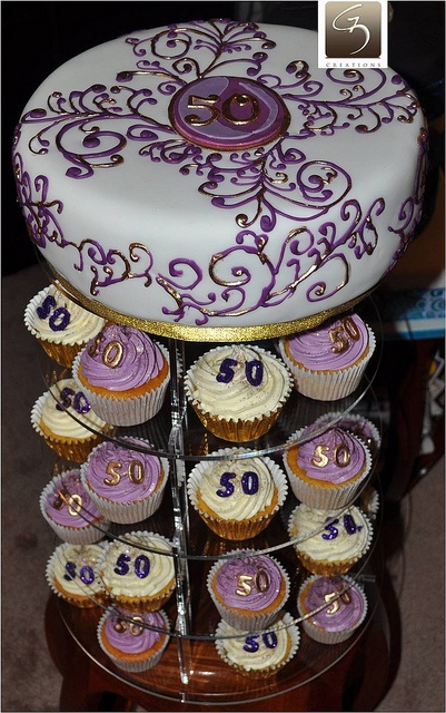 50th Birthday Cake and Cupcake Ideas