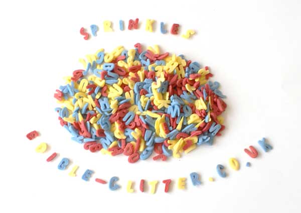 Alphabet Letter Cake Sprinkles