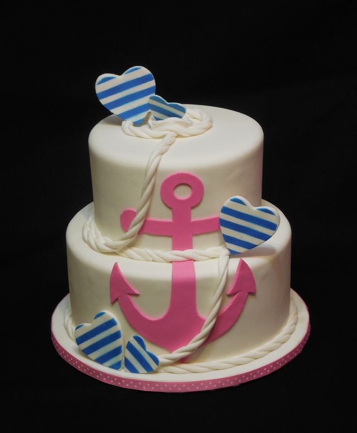 Anchor Baby Shower Cake