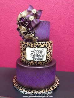 Animal Print Birthday Cake