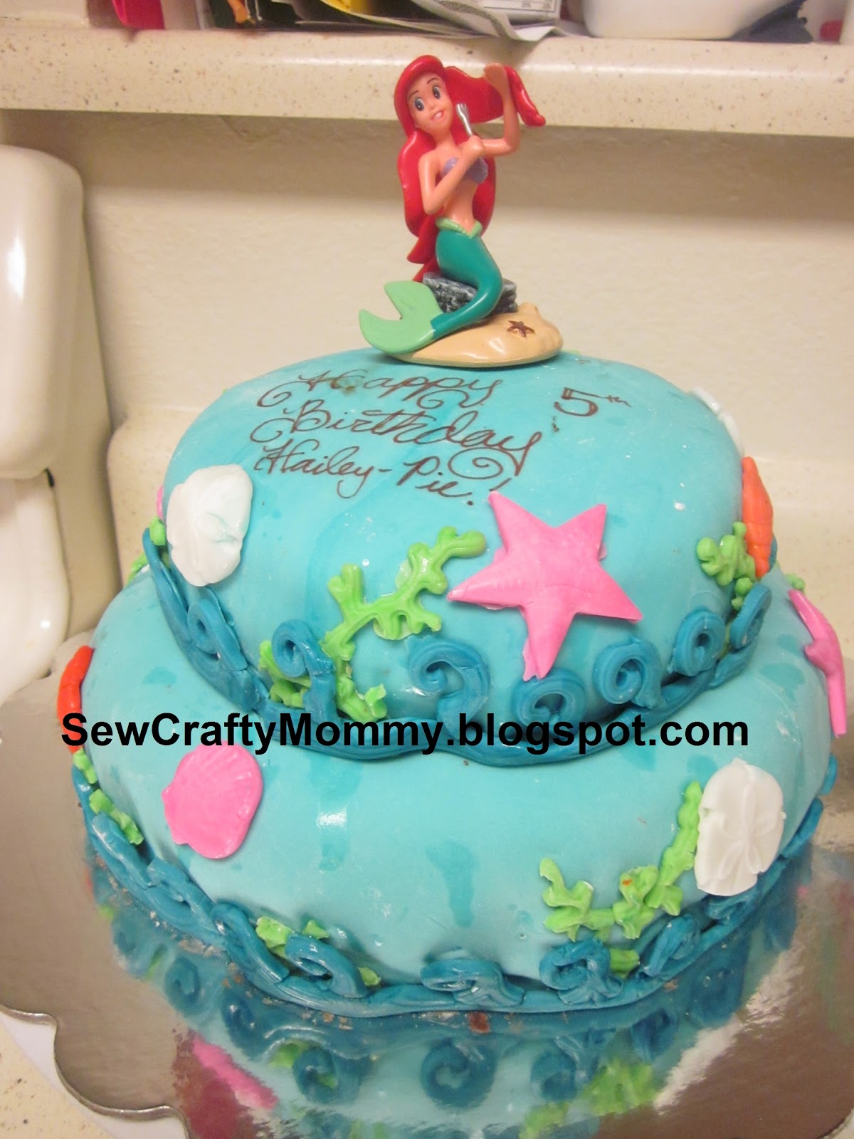 Ariel Little Mermaid Birthday Cake