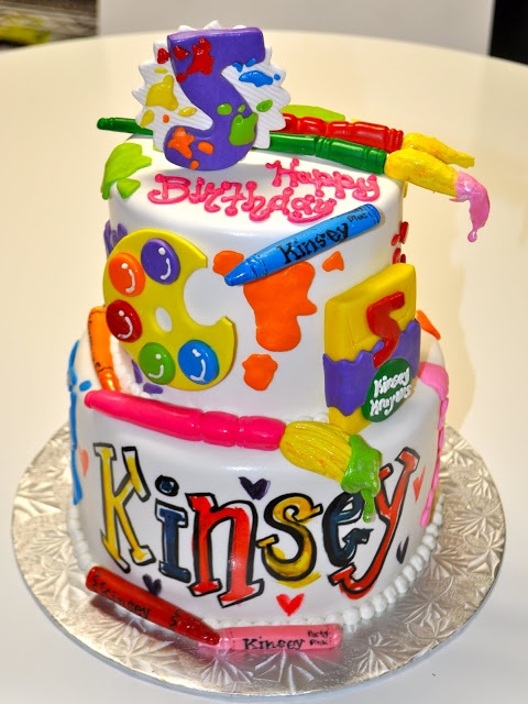 Art Party Birthday Cake Idea