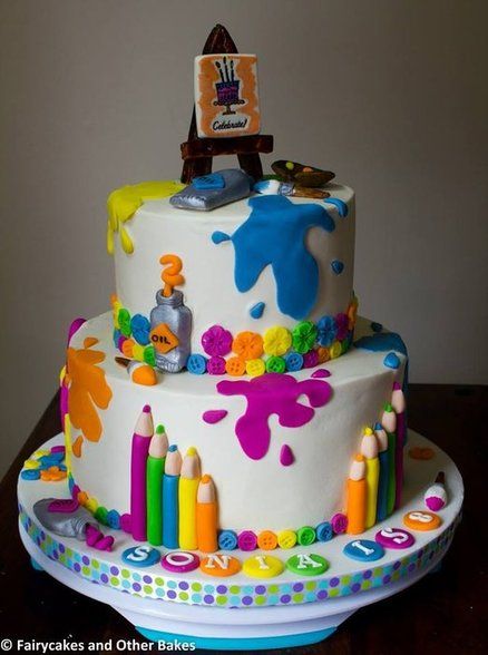 12 Photos of Art Inspired Birthday Cakes