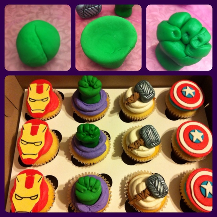 Avengers Birthday Cupcake Ideas for Boys