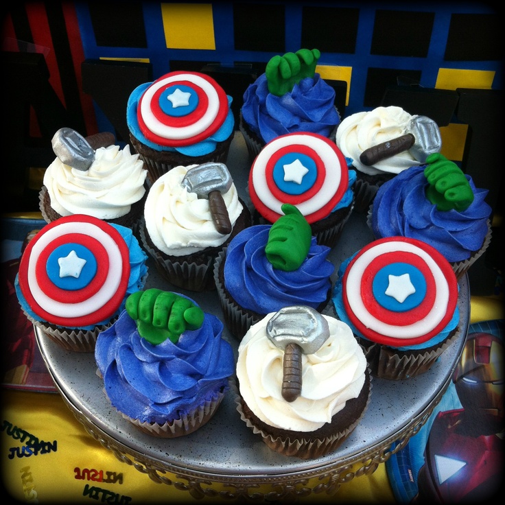 Avengers Cupcake Cake