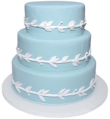 Baby Blue Wedding Cake