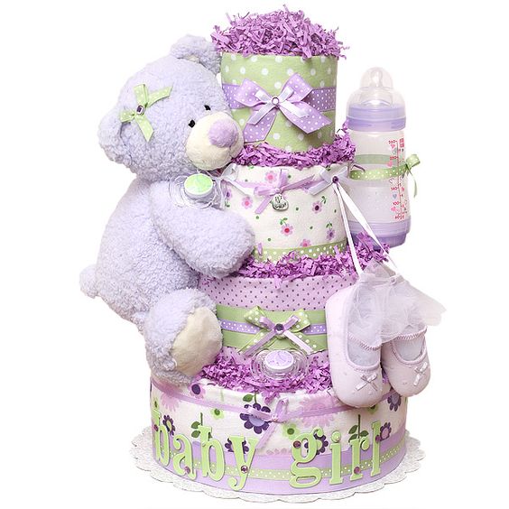 Baby Girl Diaper Cake