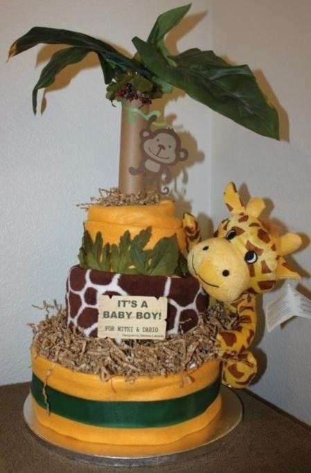 Baby Jungle Theme Diaper Cake