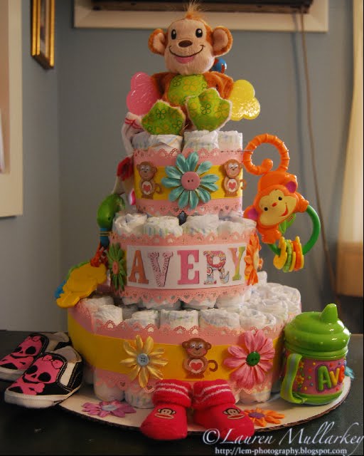 Baby Monkey Diaper Cake