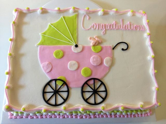 Baby Shower Carriage Cupcake Cake