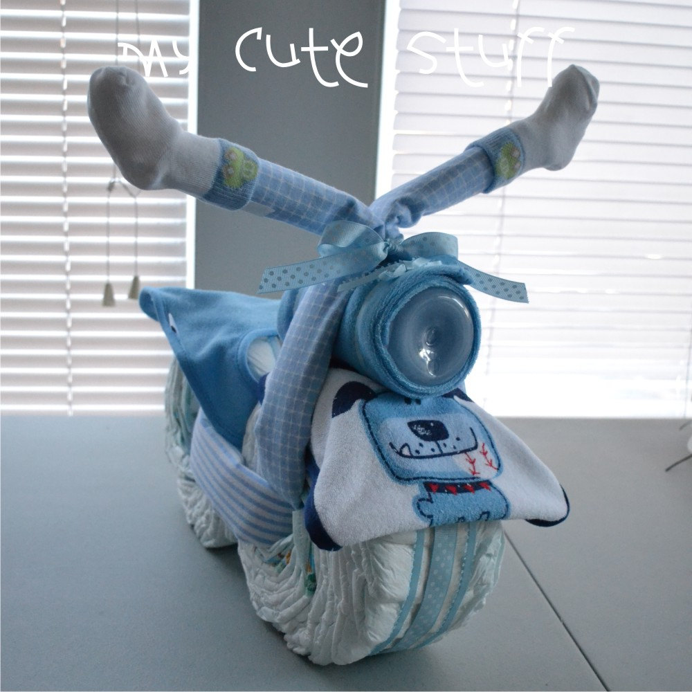 Baby Shower Motorcycle Diaper Cake