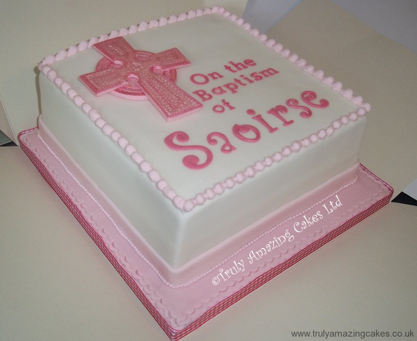 Baptism Christening Cake for Girl