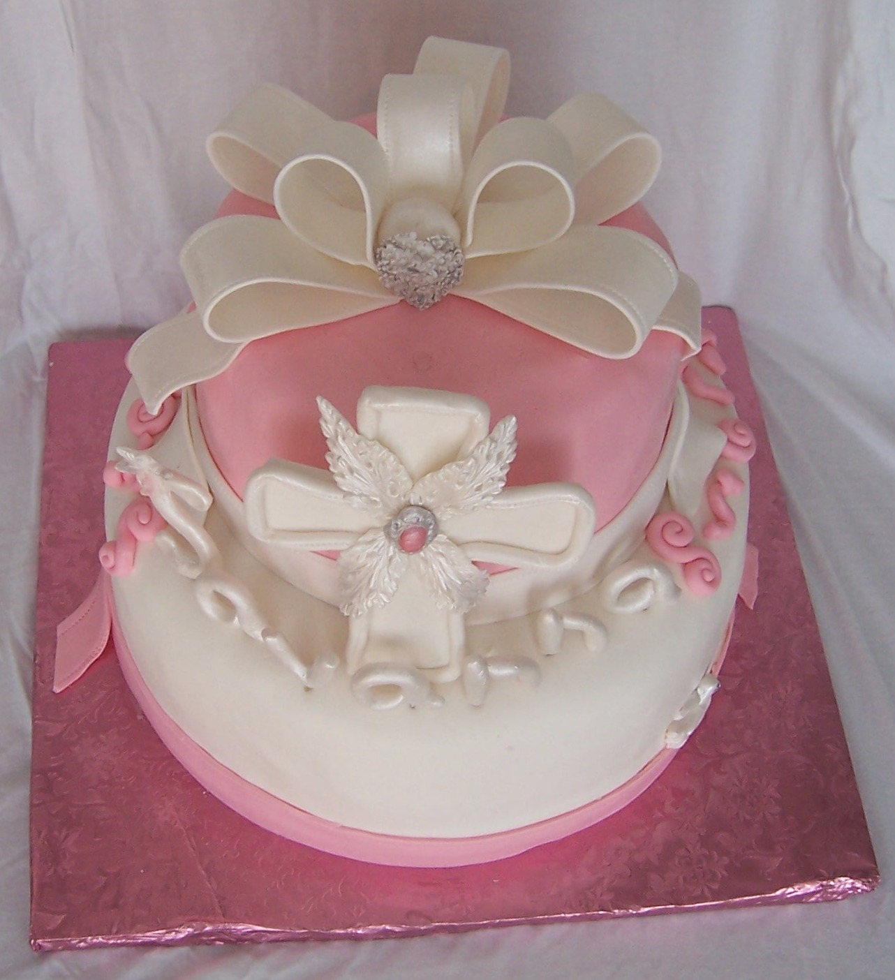 Baptism Christening Cake for Girl