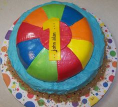 Beach Ball Themed Birthday Cakes