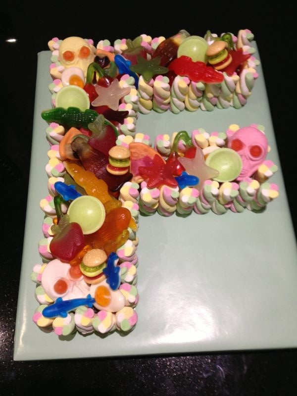 12 Photos of Letter With Candy Birthday Cakes