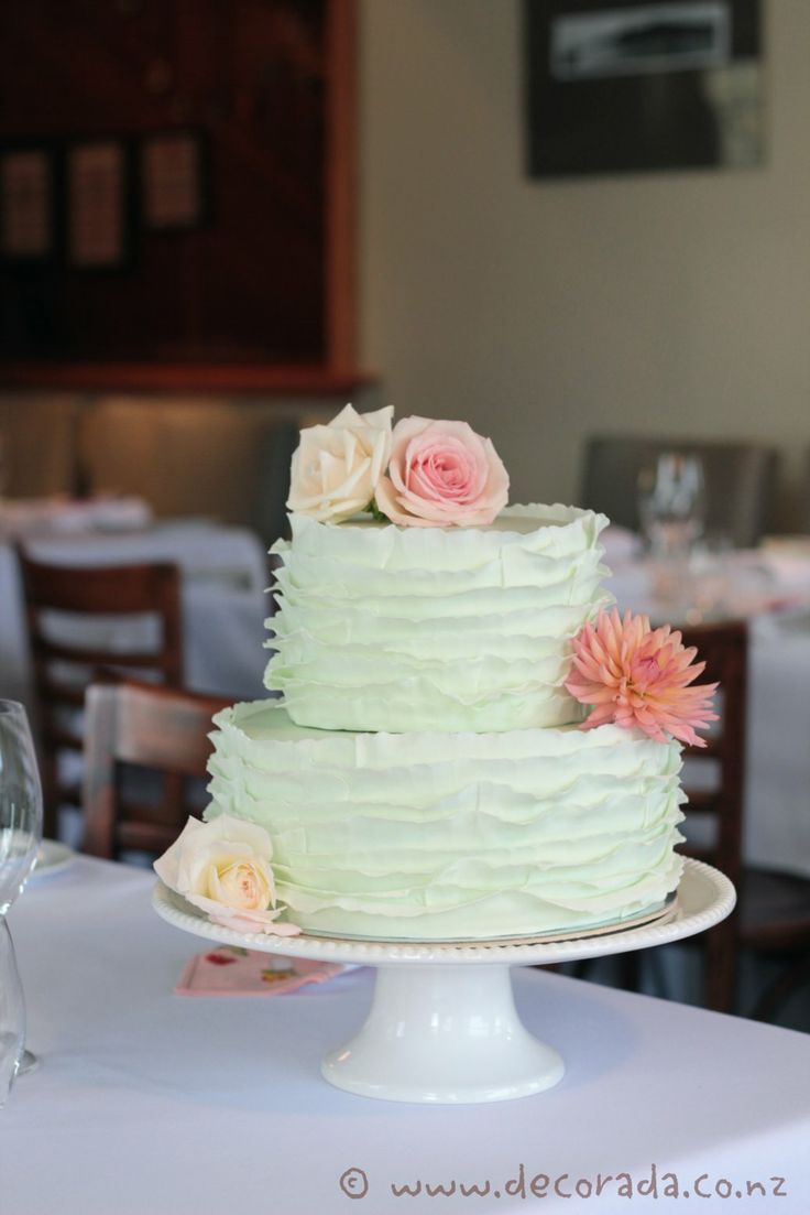 Birthday Cake with Fresh Flowers