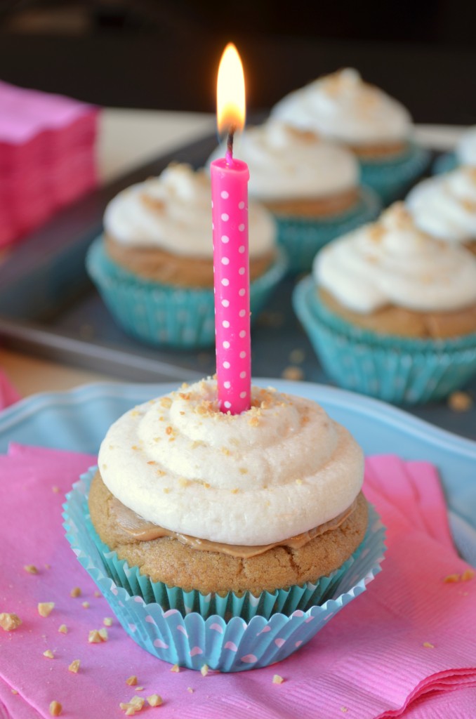 Birthday Peanut Butter Cupcakes