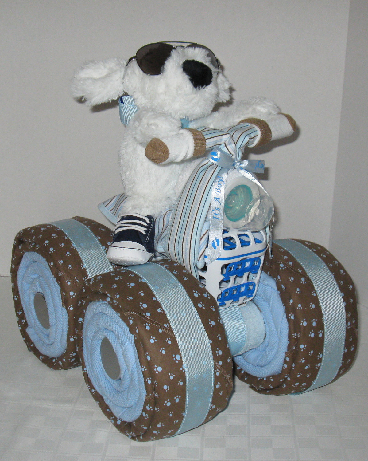 Boy Baby Shower Motorcycle Diaper Cake